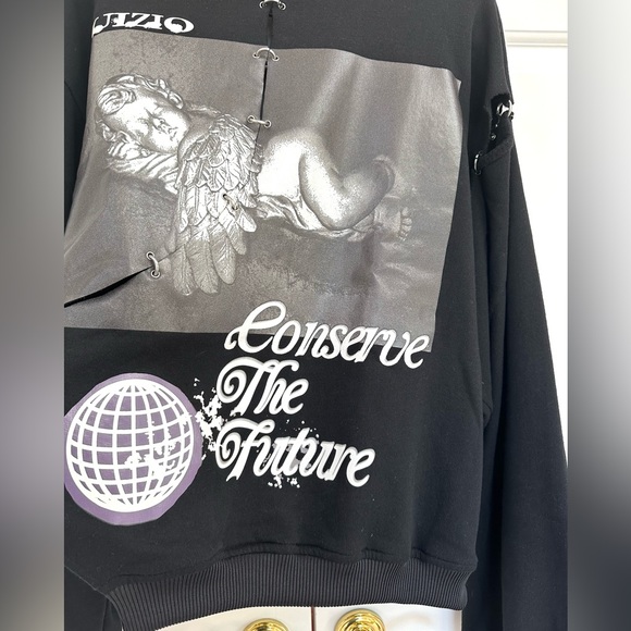 Danielle Guizio Conserve the Future Black Sweatshirt - Picture 11 of 12